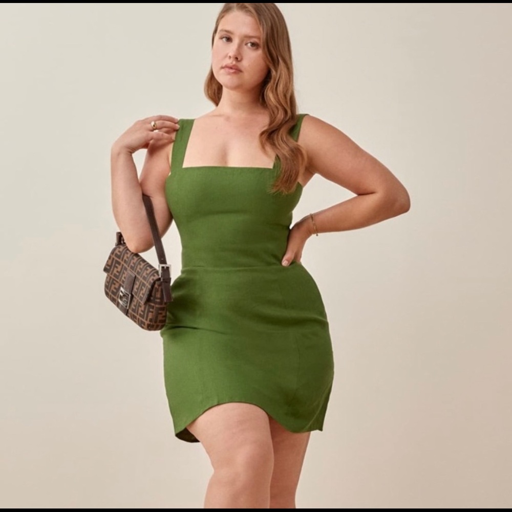 Reformation Brigitte Linen Mini Dress